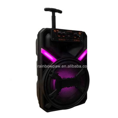 China No Kts-1359 Manufactures 8 Inch Plastic Active Portable Black Trolley Speaker Party Knots Wireless Speaker for sale