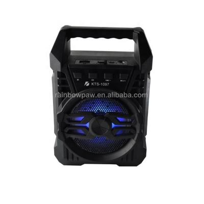 China No New Style Kts-1097 4 Inch Usb Charging Mini Portable Speaker Black Audio Knots Outdoor Wireless Speaker for sale