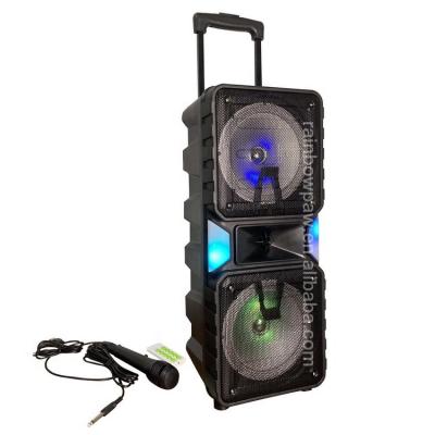 China No Latest Design Kts-1540 Dual Speaker 8 Inch Wireless Portable Karaoke Black Powered Music Speaker Cart Knots for sale