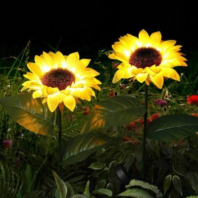 China LANDSCAPE 2 Pack Solar Flower Lights Sunflower Outdoor Landscape LED Stake Decoration Light for Garden Yard Pathway for sale