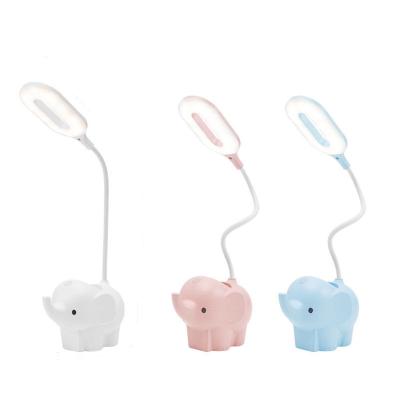 China Desk Lamp Led Dimmable Fill Decorative Children's Living Room Bedroom Desk Lamp USB White Pink Blue Elephant Eye Protection Table Lamp for sale