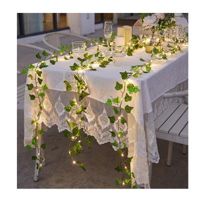 China Ivy Garland Green Maple Vine DIY Lamp Climbing Plant Wedding Party Artificial Hanging Home Decor Fairy String Lights 20LEDs Indoor Decor for sale