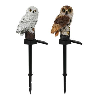 China Unique Outdoor Solar Powered Outdoor Waterproof Lamp Owl Animal Pixie Lawn Ornament LED Garden Light Solar Christmas Lights Lamp for sale