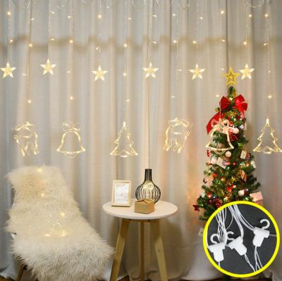 China Hot Sale Twinkle Star Curtain String Lights Window Fairy LED Room Living Room Lights For Indoor Outdoor Christmas Decoration for sale