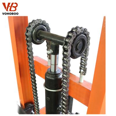 China High Efficiency Manual Hand Pallet Operated Pallet Stacker Hydraulic Lifting Forklift 1.6m for sale