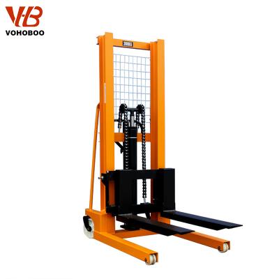 China High Efficiency Hydraulic Pallet Stacker 1ton 1000kgs 2 Ton 3ton Manual Stacker For Light Duty Handling for sale