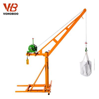 China Other 360 Degree Portable Small Outdoor Crane For Construction Mini Davit Crane With Winch for sale