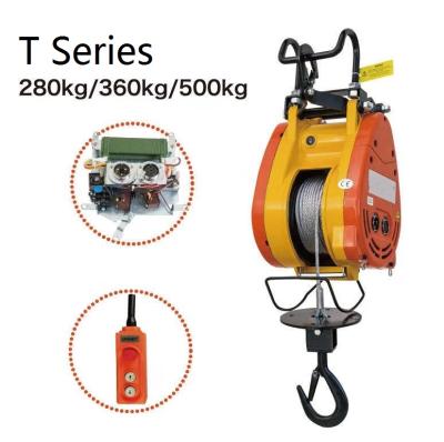 China Small Mini Electric Power Cable Puller Cranes Rope Winch 110V 180kg 30m 220V 250kg 800kg for sale