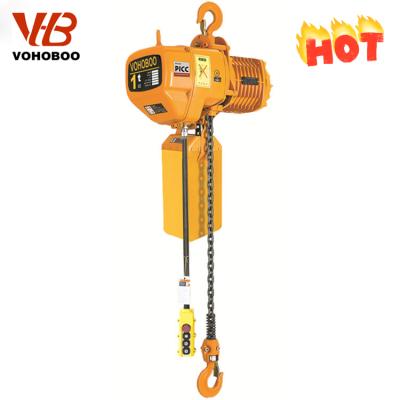 China Hotels 3 Ton Electric Chain Hoist with Brake Electromagnetic Motor for sale