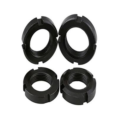 China General Industry DIN981 Black Oxide Coating Round Nut Lock Nuts M6M8 Lock Nut for sale