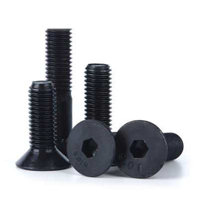 China Filter 10.9 Grade Black Oxide Hex Socket Countersunk Head Screws DIN7991 for sale