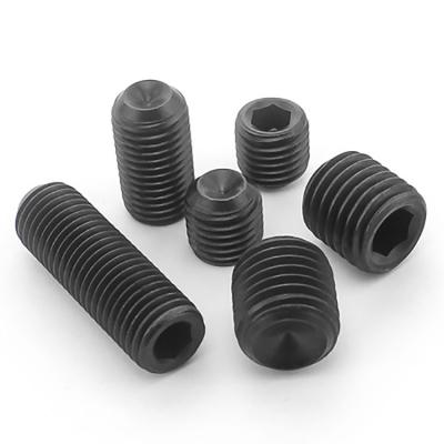 China DIN916 Round Black Oxide Coating Hexagon Socket Set Screws With Cup Point for sale