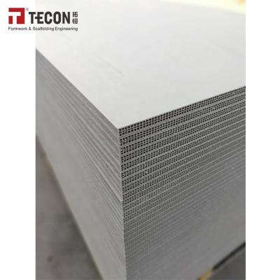 China Highly Used Times And Long Service Life 12mm 15mm 18mm PP Plastic Hollow Construction Shuttering Panel for sale