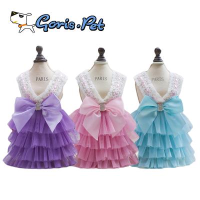 China GorisPet Viable New 2017 Spring Luxury Dog Clothes Wedding Princesses Dresses for sale