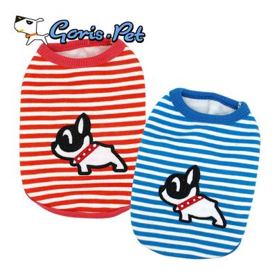 China Fashion Sustainable Wholesale Stripe Cute Pet Summer Clothes Dog T-shirt for sale