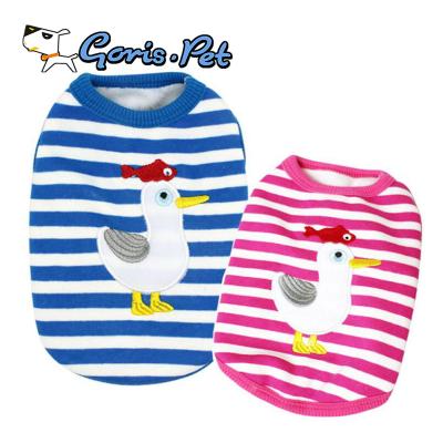 China Cheap Viable New Arrival Summer Cute Duck Stripe Shirts Small Dog Clothes for sale