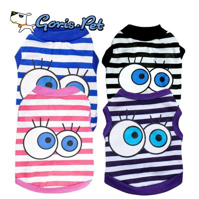 China Viable Wholesale Big Eyes Stripe Wiggling A Tude Dog Clothes for sale