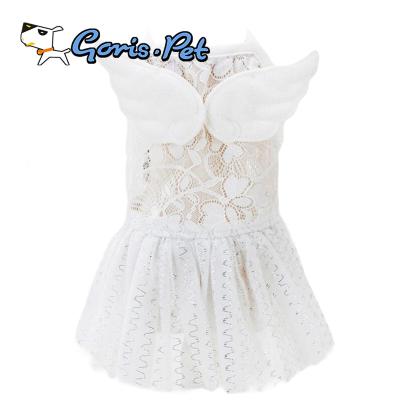 China Sustainable Luxury Handmade Lace Dog Clothes Dress Skirt for sale