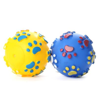 China Durable Pet Durable Playing Rubber Chew TPR Paws Dog Toy Balls for sale