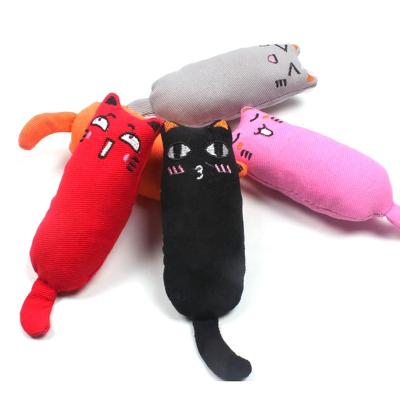 China Sustainable Cute Cat Shaped Catnip Interactive Pet Bite-Resistant Toys for sale