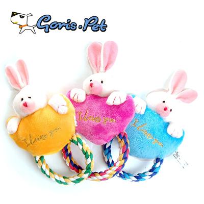 China Viable Colorful Rabbit Chew Rope Pet Funny Plush Toys For Dog 2016 for sale