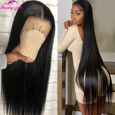 China Hd Vendor Wave Full Lace Front Human Hair Wigs For Women Glueless Silky Straight Transparent Frontal Virgin Wig 13X6 Color Lace Wig for sale