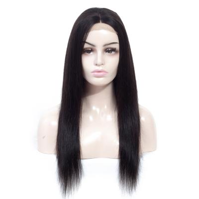 China Natural Silky Straight Color Silky Straight 4*4 Lace Front Wig Wave Front Wig Virgin Hair Wigs For Black Women for sale