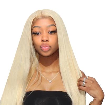 China Straight HD 613 Virgin Hair Raw Lace Front Wig Blonde Full Lace Wigs For Black Women Peruvian 360 Lace Frontal Closure Wig for sale