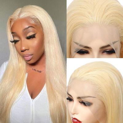 China Blonde 613 Lace Closure 13x4 HD Lace Front Closure 13x4 HD Virgin Hair Transparent Human Hair Front Closure Pre Plucked With Lace Front Closure Baby Hair for sale