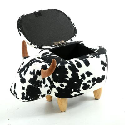 China Hot Selling New Design Removable Cover Wooden Legs Chair Seat Leather Cute Stools Top Fashion Cute Animal Sneaks Fast Shipping Export Service for sale