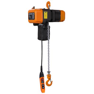 China Double Single Phase 2200Lbs 10ft Electric Hook 220V Electric Chain Hoist Construction Chain Hoist Lift Height for sale