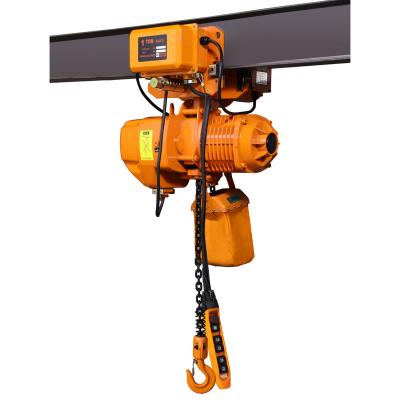 China HHBB Lifting Equipment Motorized Trolley Type Electric Chain Hoist 2 Ton With 2T Remote Control For Construction for sale