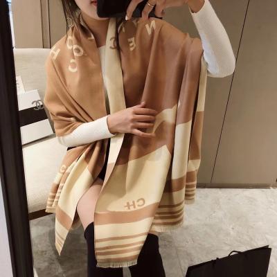 China Verified Fashion Luxury Women's Cashmere Reversible Scarf Brand Designer Leisure Designer Scarf No Box for sale