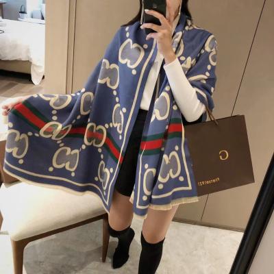 China Verified Fashion Luxury Women's Cashmere Reversible Scarf Brand Designer Leisure Designer Scarf No Box for sale