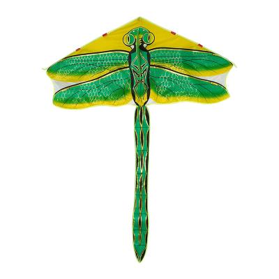 China Polyester 1.4 meter green dragonfly for wholesale, kites for adults easy to fly OEM Customized Logo Colour for sale