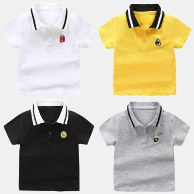 China 2023 New Boys Short Sleeve T-shirt Children's Short Sleeve Polo Children's T-shirt Soft Bottom Tops Anti-shrink for sale