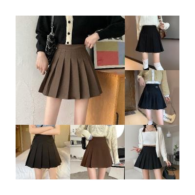 China Anti-Static Women's Skorts Tennis Skirt With Striping Sporty Short Dress Running Pleated Skirts In Stock for sale