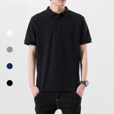 China 2021 Summer Golf Loose Breathable Motion Plain Collar Pique Cotton Men's T-shirt for sale