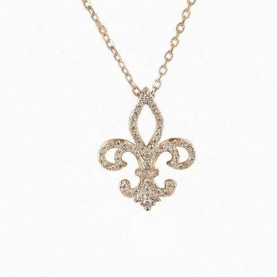 China Trendy High quality luxury s925 sterling silver gold-plated necklace Iris pendant diamond inlaid women's high-grade jewelry wholesale for sale