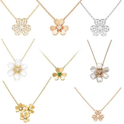 China Romantic High Quality Classic Lucky Clover Necklace Exquisite Clover Pendant Ladies Fashion High-end Jewelry Wholesale for sale