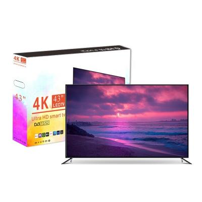 China Living Room Hotel TV 43 Inch Tempered Television Ultra HD 4K LED TV Smart TV LCD TV 43 Inch for sale