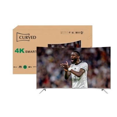 China Promotional Hotel TV 55 Inch Curved Television 55 Inch Smart Fullscreen LED TV Living Room TV 4K UHD HDR for sale