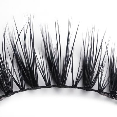 China Cruelty Free Synthetic Degradable Cavity Mink Hair Crisscross Custom Box Eco Friendly Eyelashes for sale