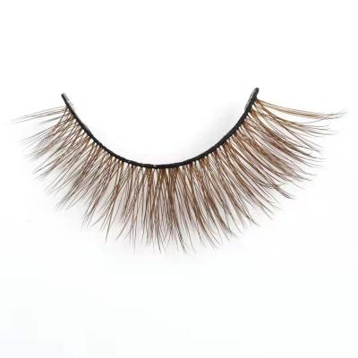 China Long natural lashes wholesale 3d seller magnetic lashes and brown magnetic eyelashes for sale