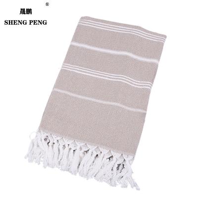 China Hypoallergenic Easy To Carry Yoga Fitness Cotton Print Mat Drawstring Beach Bag With Tassel Turkish Beach Towel for sale