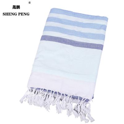 China 2021 New Design Customizable Striped Turkish Beach Towel Hypoallergenic for sale