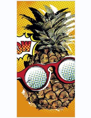 China Viable Wholesale Free Sand Pineapple Sublimation Tropical Microfiber Beach Towel With Logo Custom Print for sale