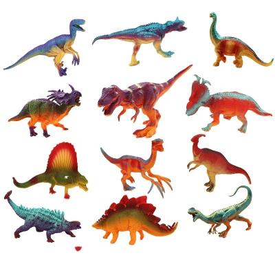 China Phthalate Free PVC 12 Packs 7 Inch Dinosaur Toy Figures with Educational Dinosaur Book, Large Plastic Dinosaur Toys Set for Toddlers, Kids, Boys for sale