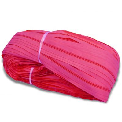 China Long Chain Nylon Zipper Roll For Tent Factory Long Chain Plastic Nylon Customized Continuous Roll Zipper For Tent By The Yard for sale