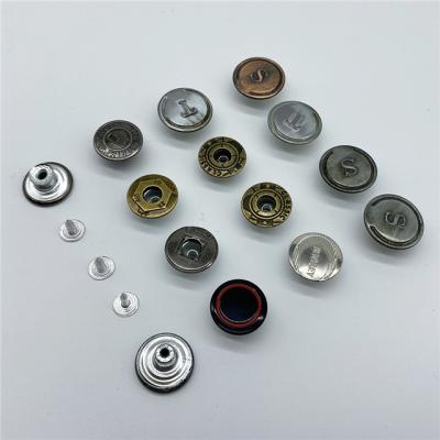 China Good quality nickel free wholesale garment round custom metal buttons snap button accessories metal coat jeans button for sale